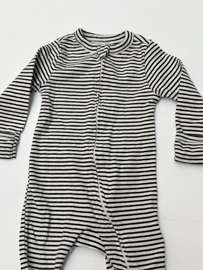 Old Navy Striped Zip Footed Sleeper 0-3M