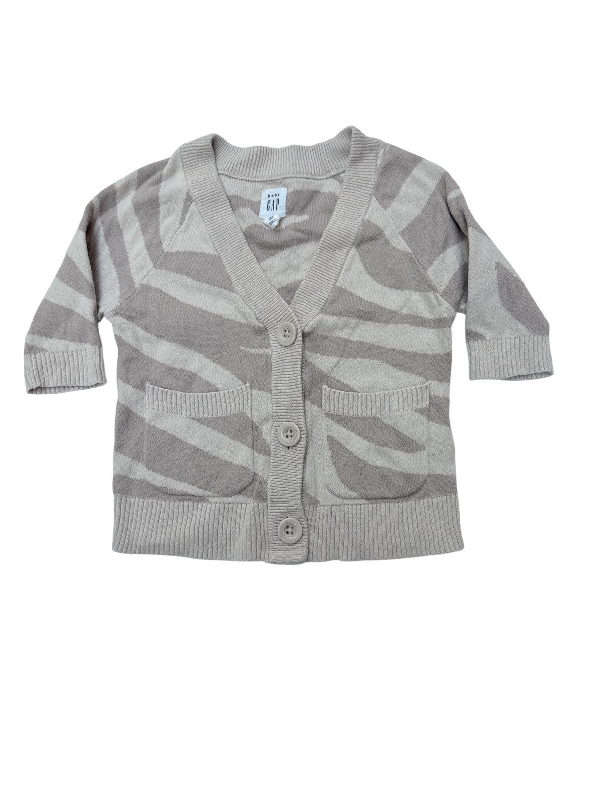 Baby Gap Zebra Print Cardigan 3-6 Months