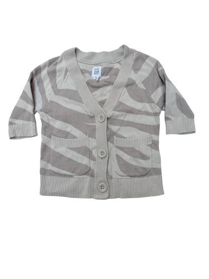 Baby Gap Zebra Print Cardigan 3-6 Months