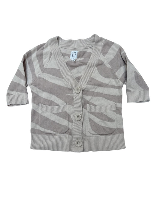 Baby Gap Zebra Print Cardigan 3-6 Months