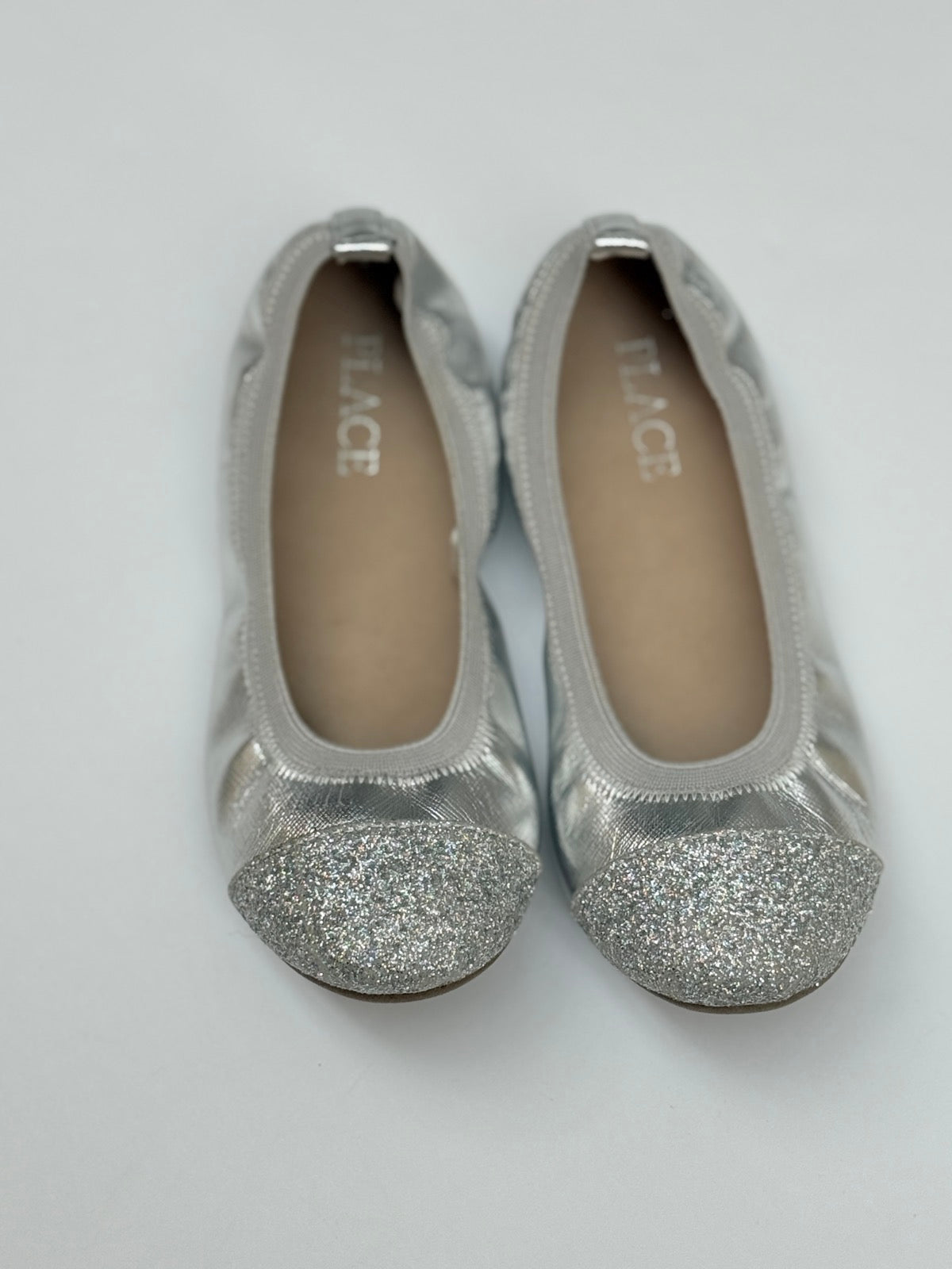 Children's Place Silver Glitter Ballet Flats Size 12