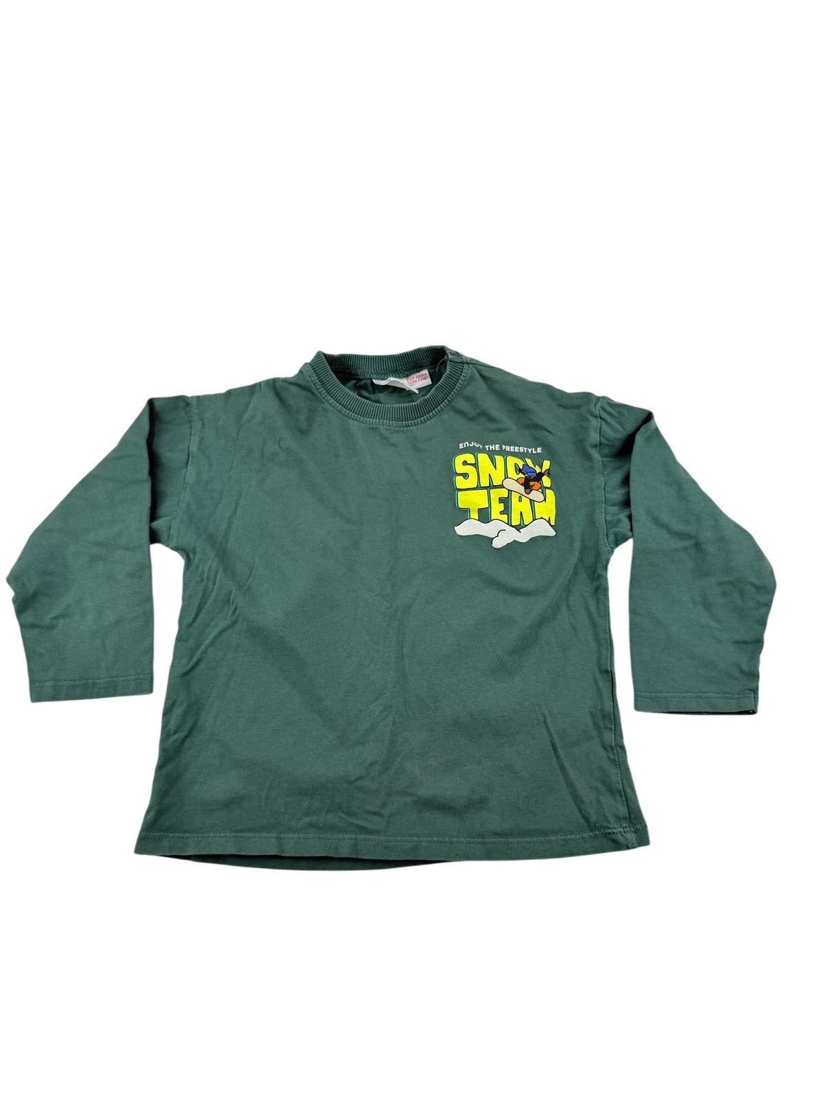 Zara Snow Team Snowboard Long Sleeve T-Shirt Size 6Y
