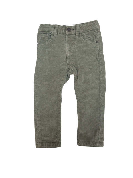 Zara Olive Corduroy Pants 12-18M
