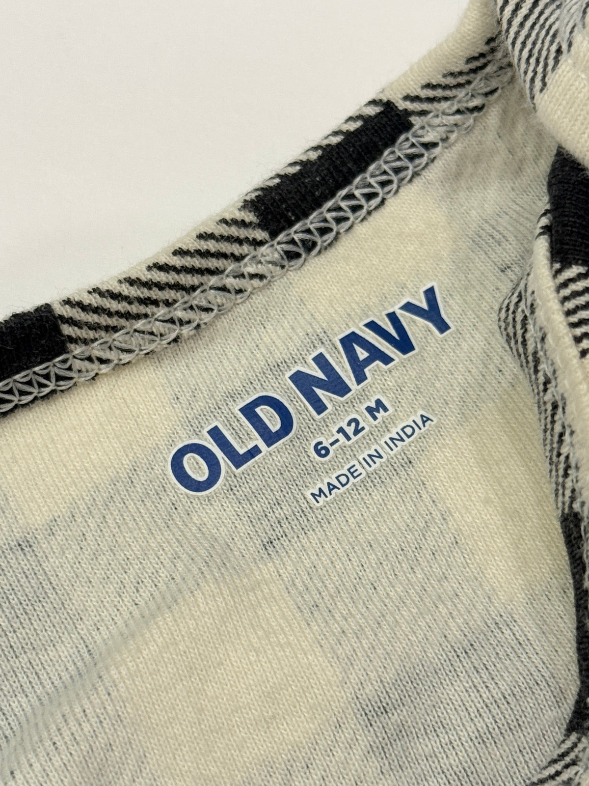 Old Navy Plaid Long Sleeve Bodysuit 6-12M