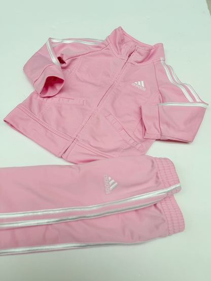 Adidas Pink Track Suit Jacket Pants Set 12M