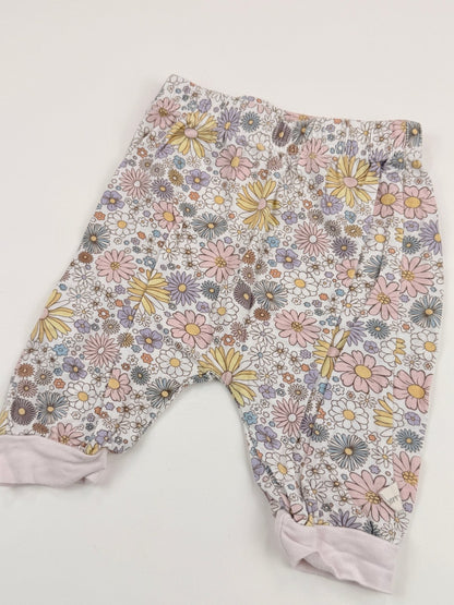 Milkberry Floral Harem Pants 0-3M
