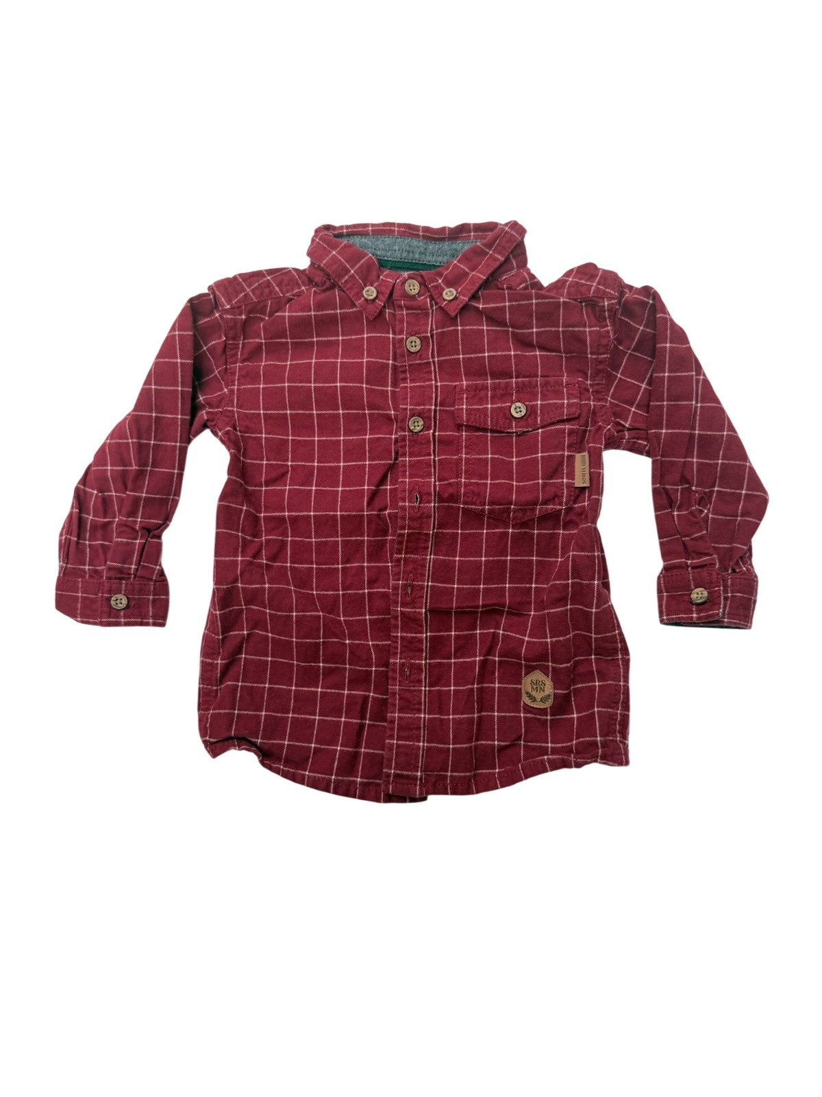 Souris Mini Plaid Button-Up Shirt 12-18M