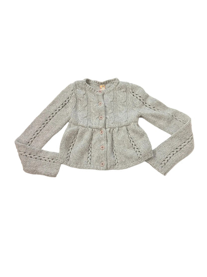 Sweet Ivy Gray Cable Knit Cardigan 3T