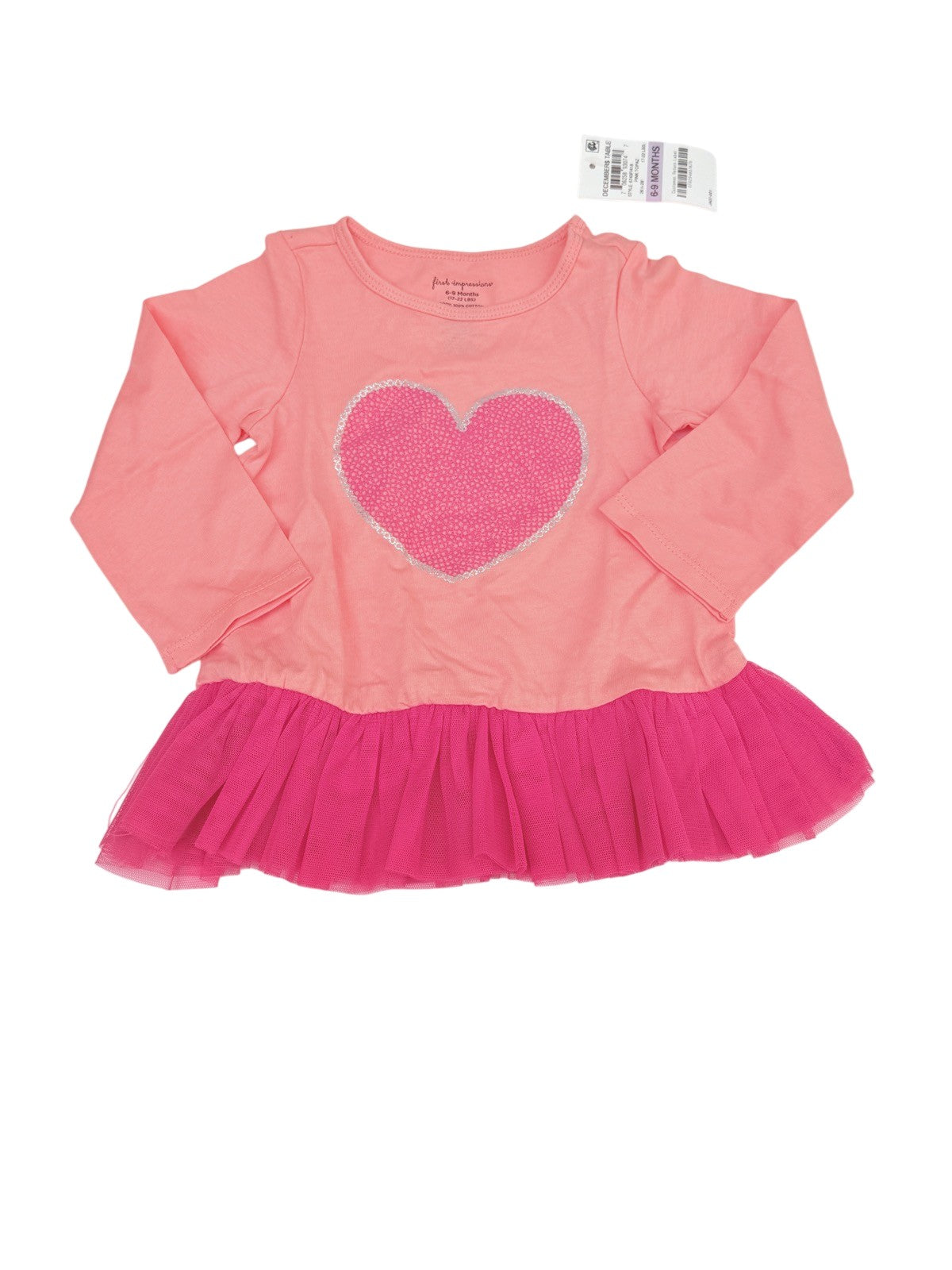First Impressions Heart Tulle Top 6-9M