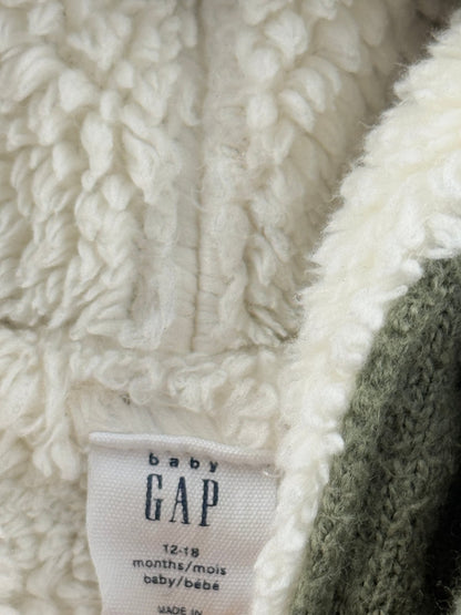 baby Gap Green Cable Knit Sherpa Jacket 12-18M