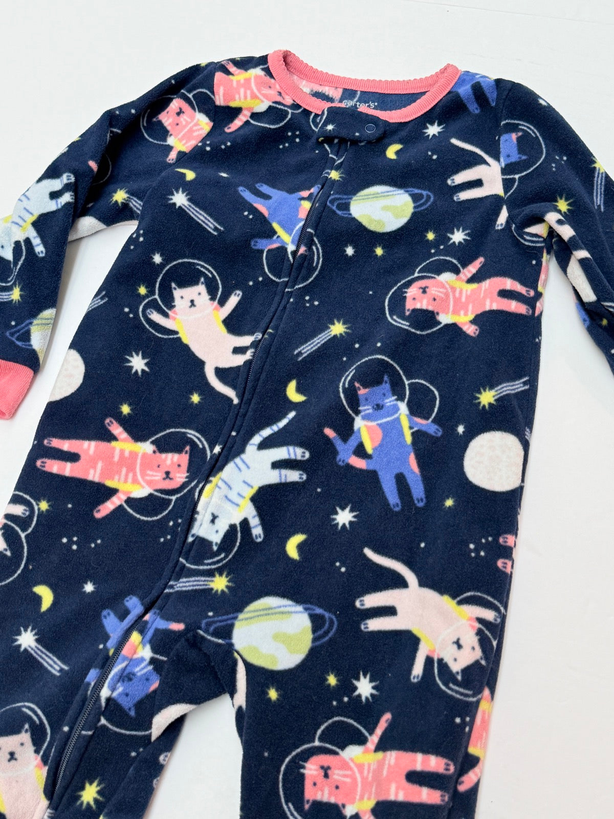 Carter's Space Cats Footed Fleece Sleeper 2T