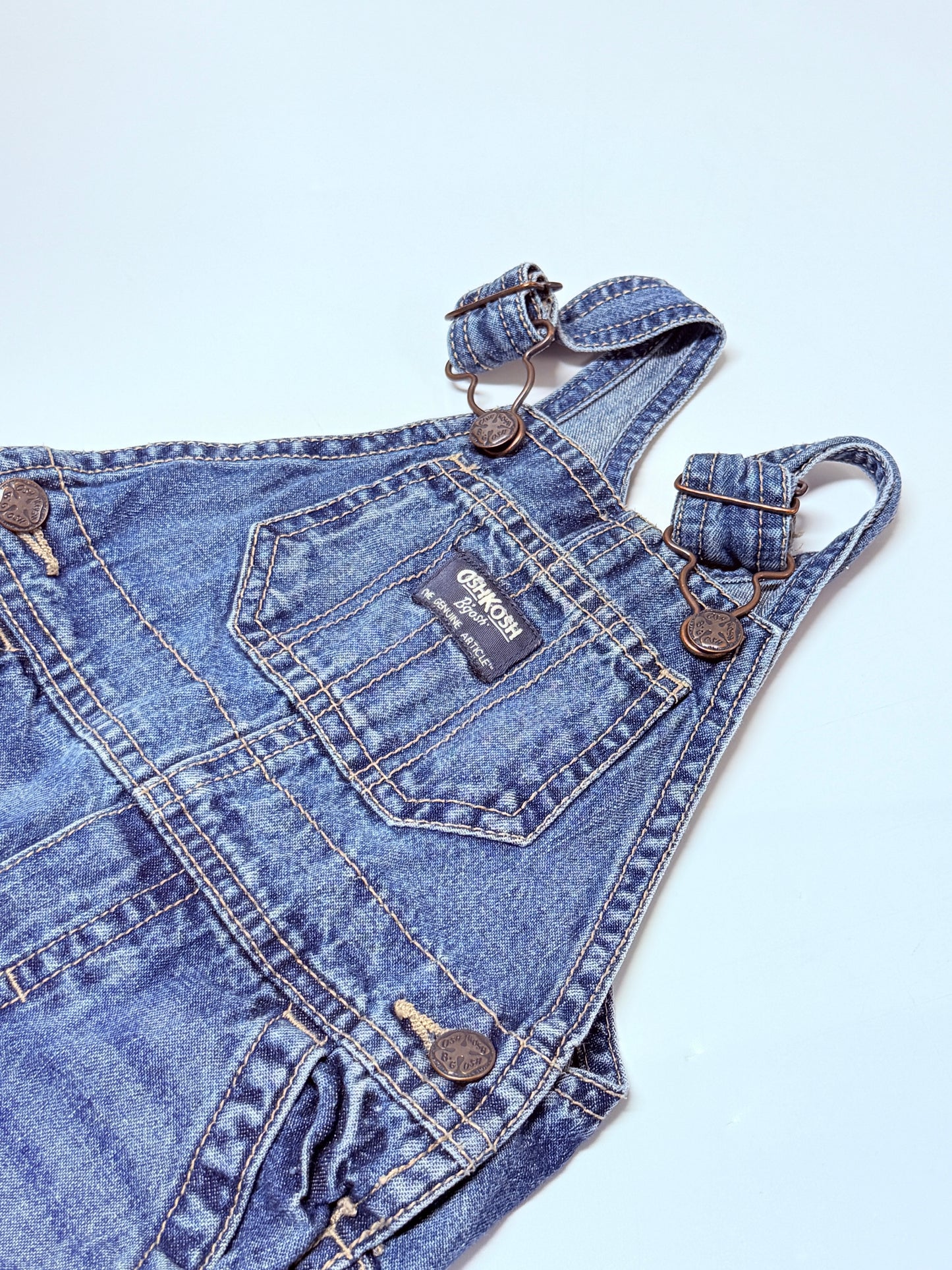 OshKosh Denim Overalls, 12M