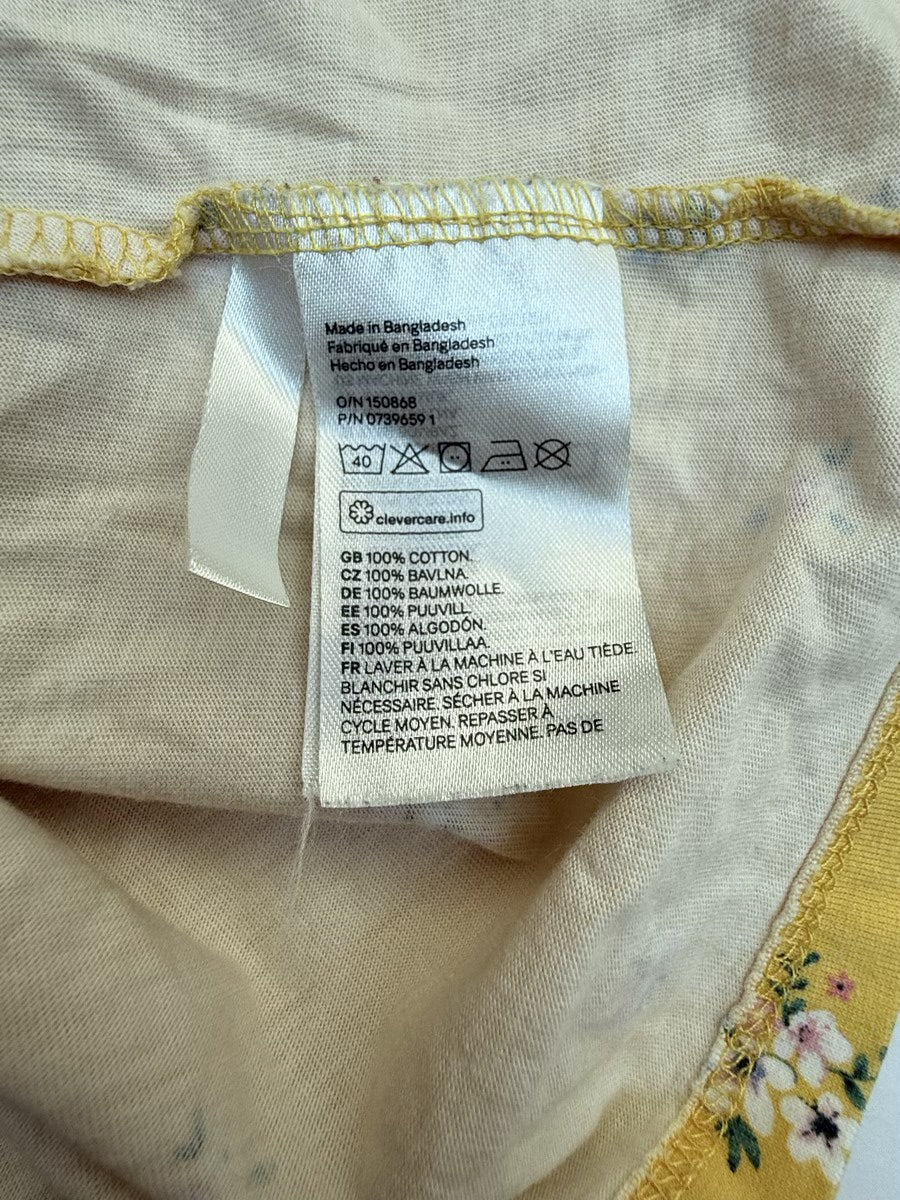 H&M Yellow Floral Sleeveless Dress Size 4-6Y