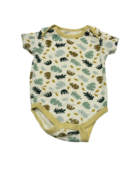 Chick Pea Leaf Print Bodysuit 3-6M