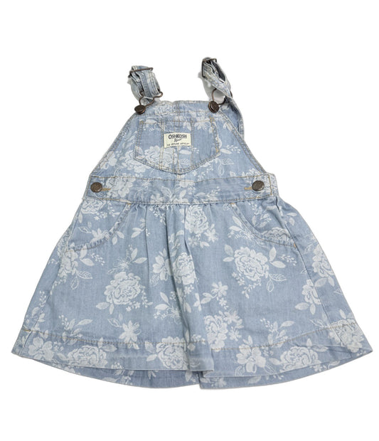 OshKosh B'gosh Floral Denim Overall Dress 24M