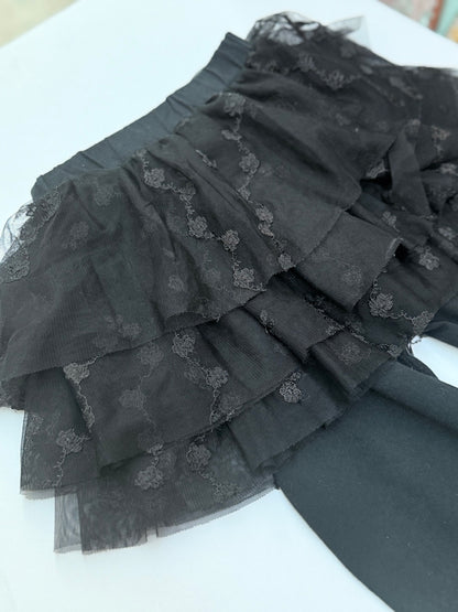 Hula Mula Black Tutu Skirt Leggings Size 8