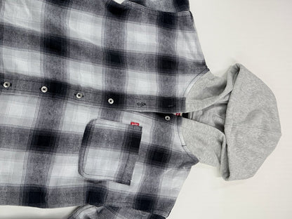 NWT - Levi's Hooded Plaid Flannel Shirt Size 8-10
