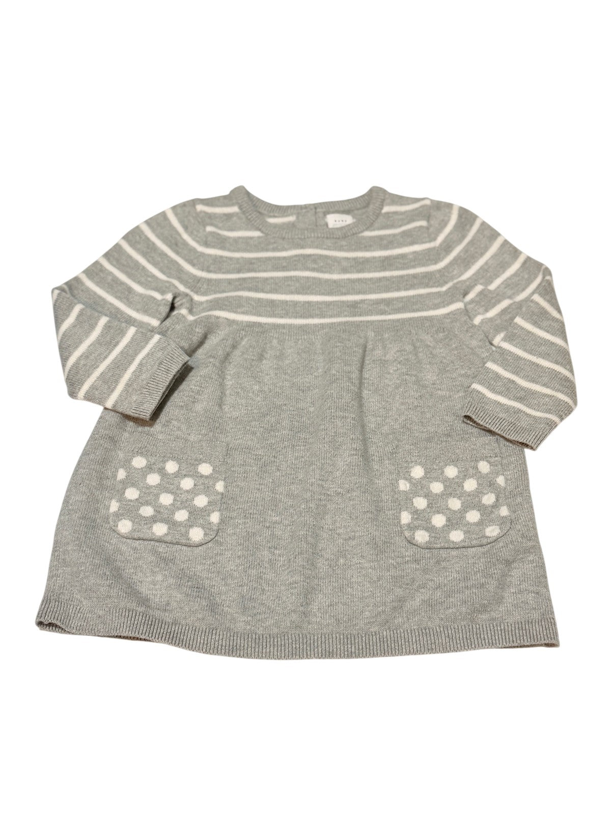Baby Gap Striped Polka Dot Sweater Dress 18-24M
