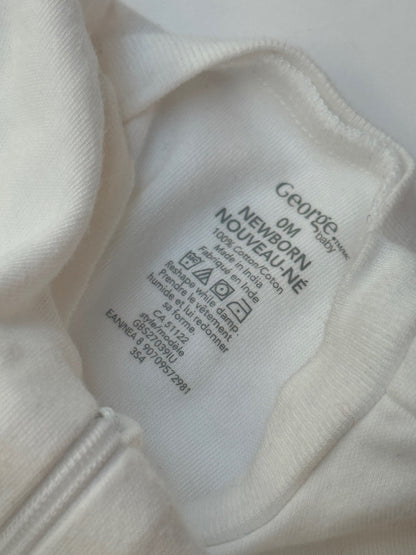 George Baby White Footed Sleeper Newborn