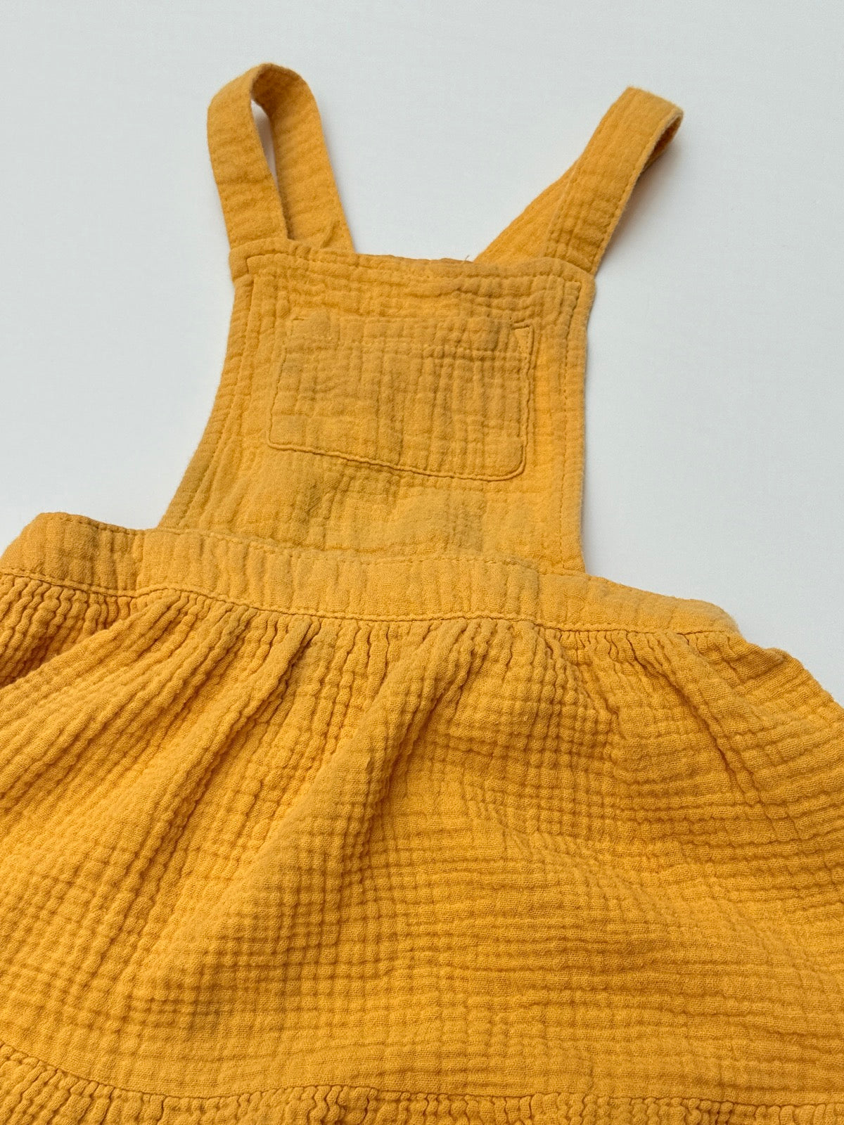 Cat & Jack Mustard Overall Dress 3T
