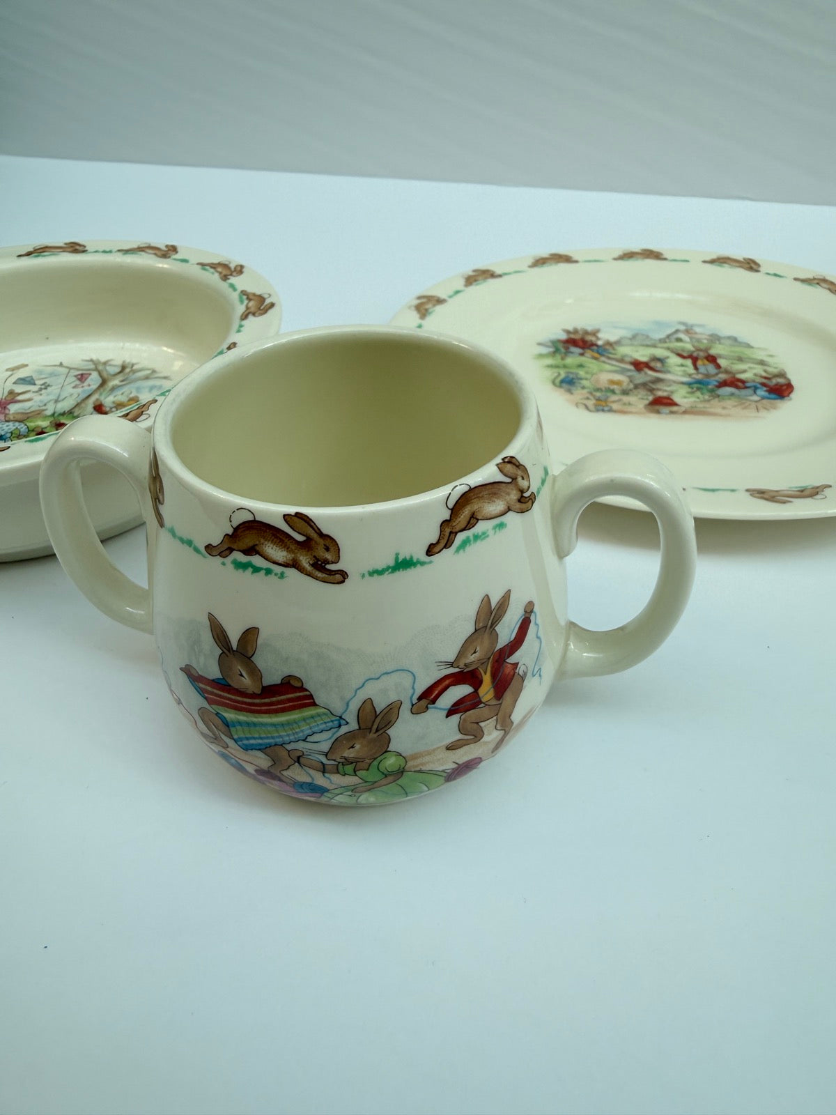 Royal Doulton Bunnykins Baby Plate Bowl Mug Set