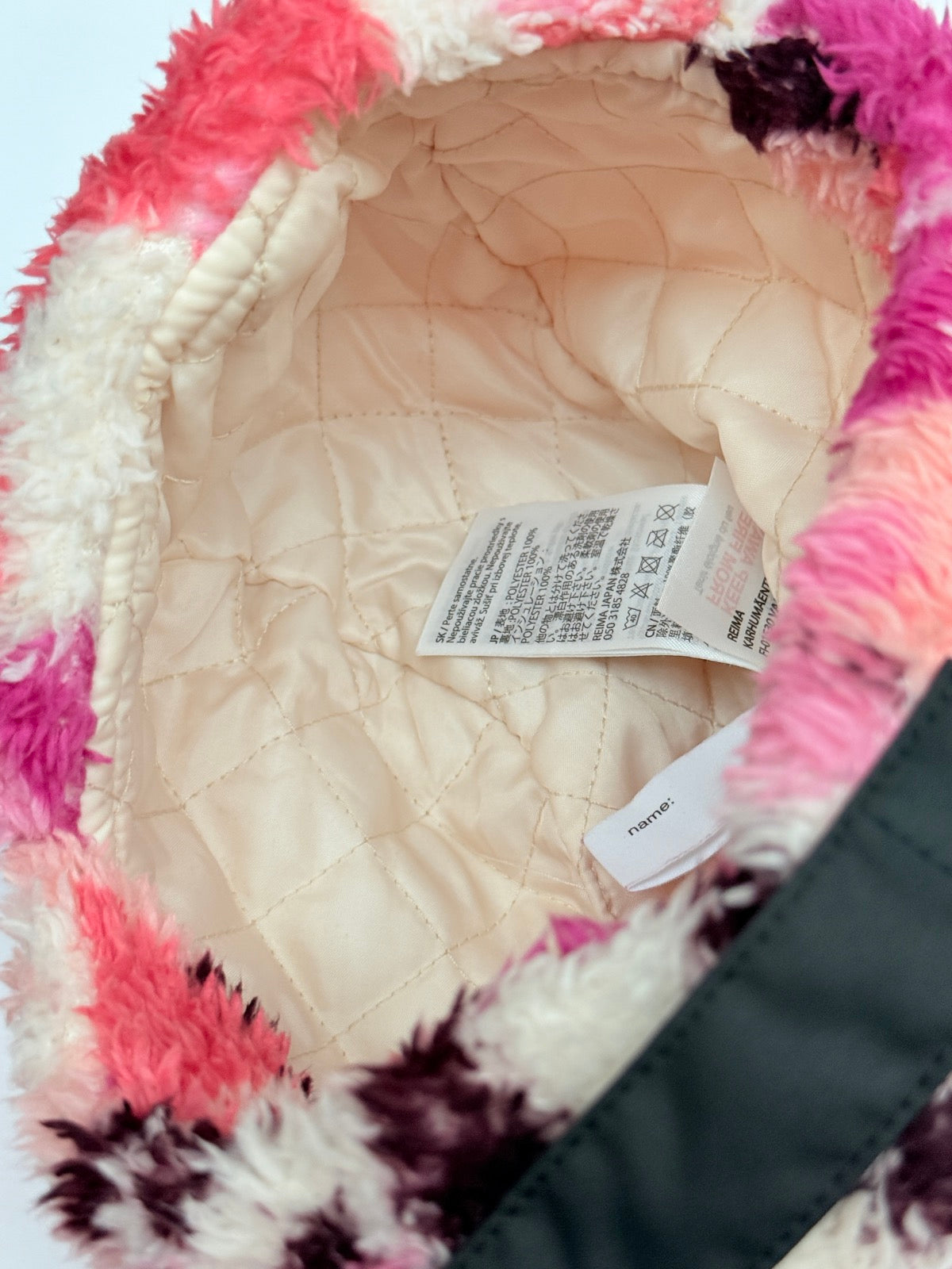 Reima Pink Tie-Dye Fuzzy Trapper Hat 3-4Y