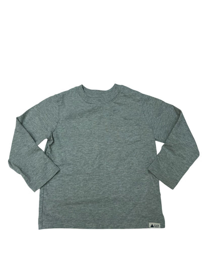 Gap Gray Long Sleeve Pocket Tee 2T