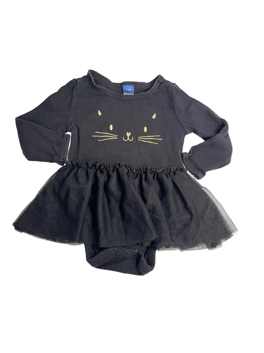 Old Navy Black Cat Tutu Bodysuit 6-12M