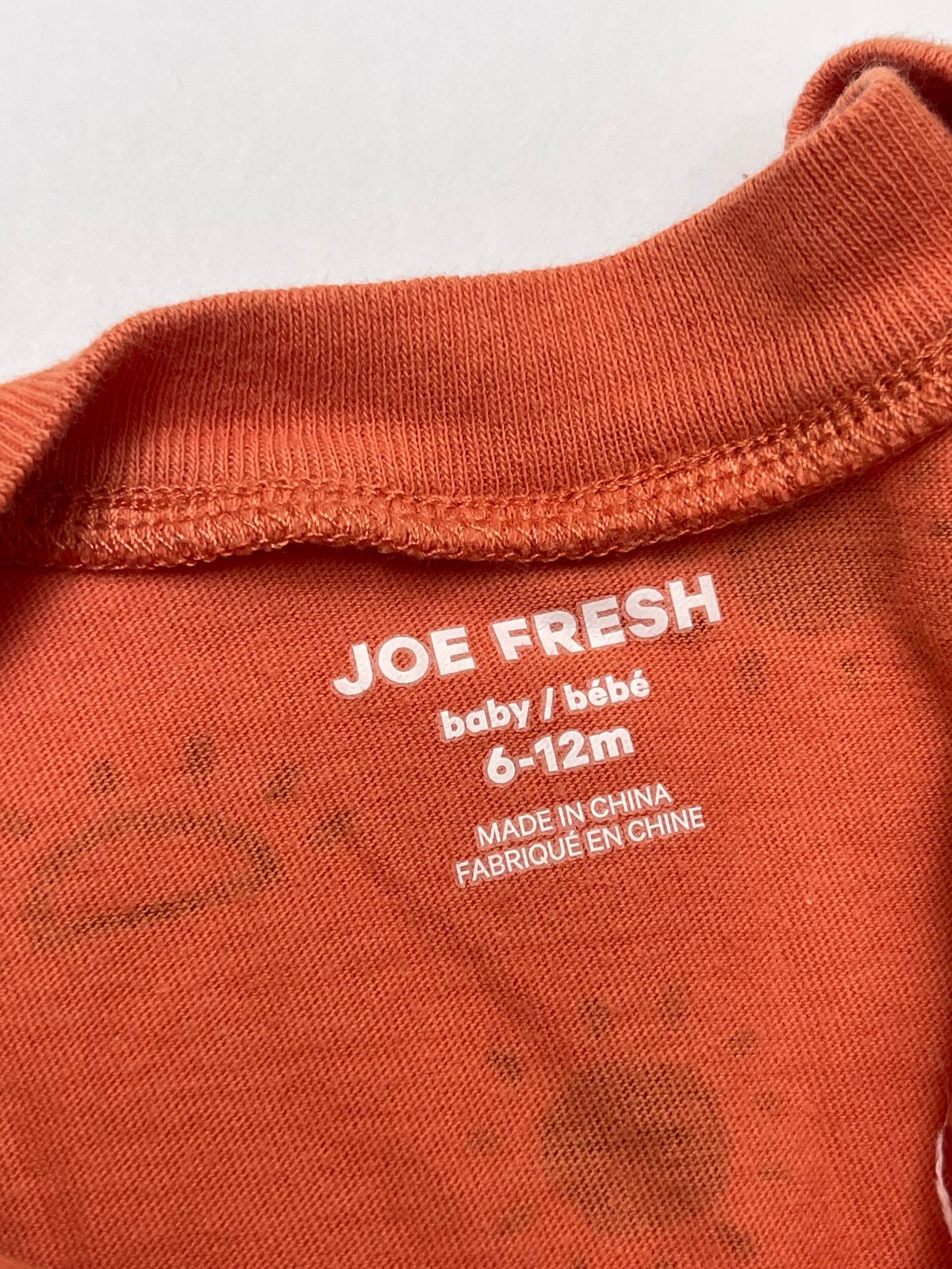 Joe Fresh Orange Sun Print Romper 6-12M