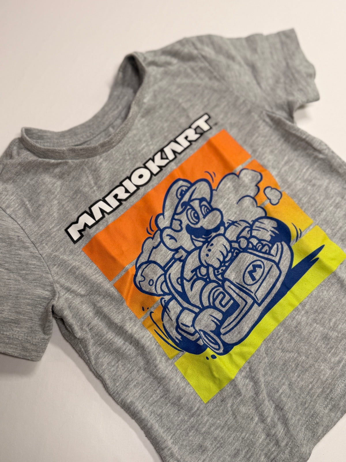 Mario Kart Gray Graphic T-Shirt 2T