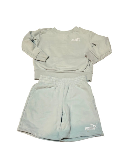 Puma Light Blue Sweatshirt Shorts Set 4