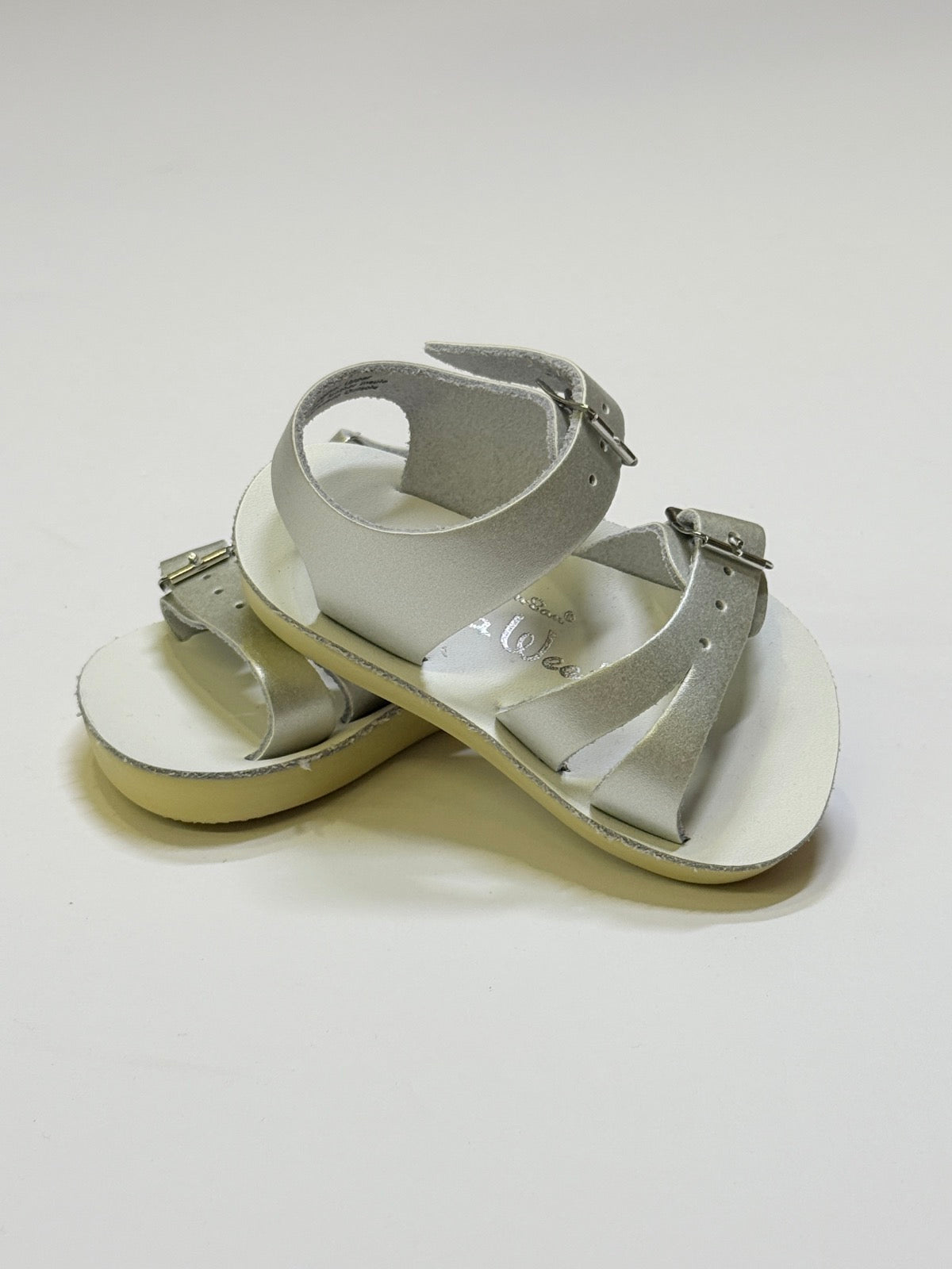 Salt Water Sandals Sea Wees Silver Baby Size 2
