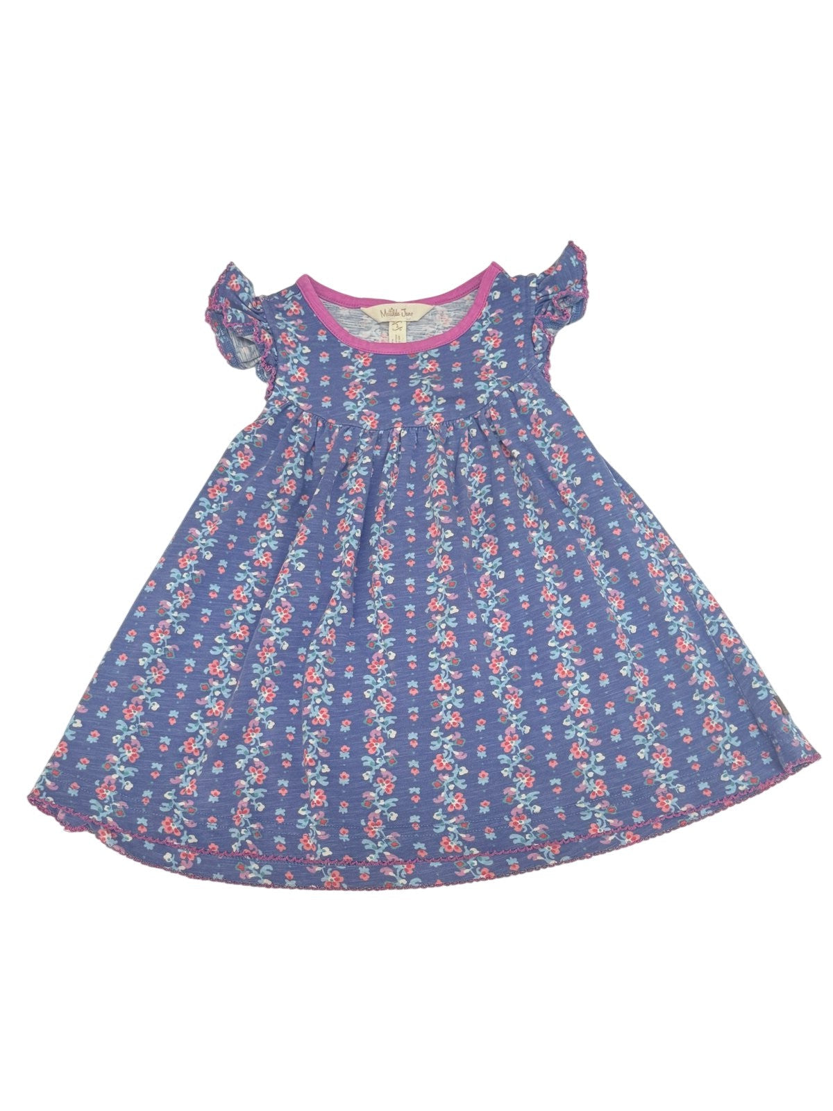 Matilda Jane Blue Floral Flutter Sleeve Dress