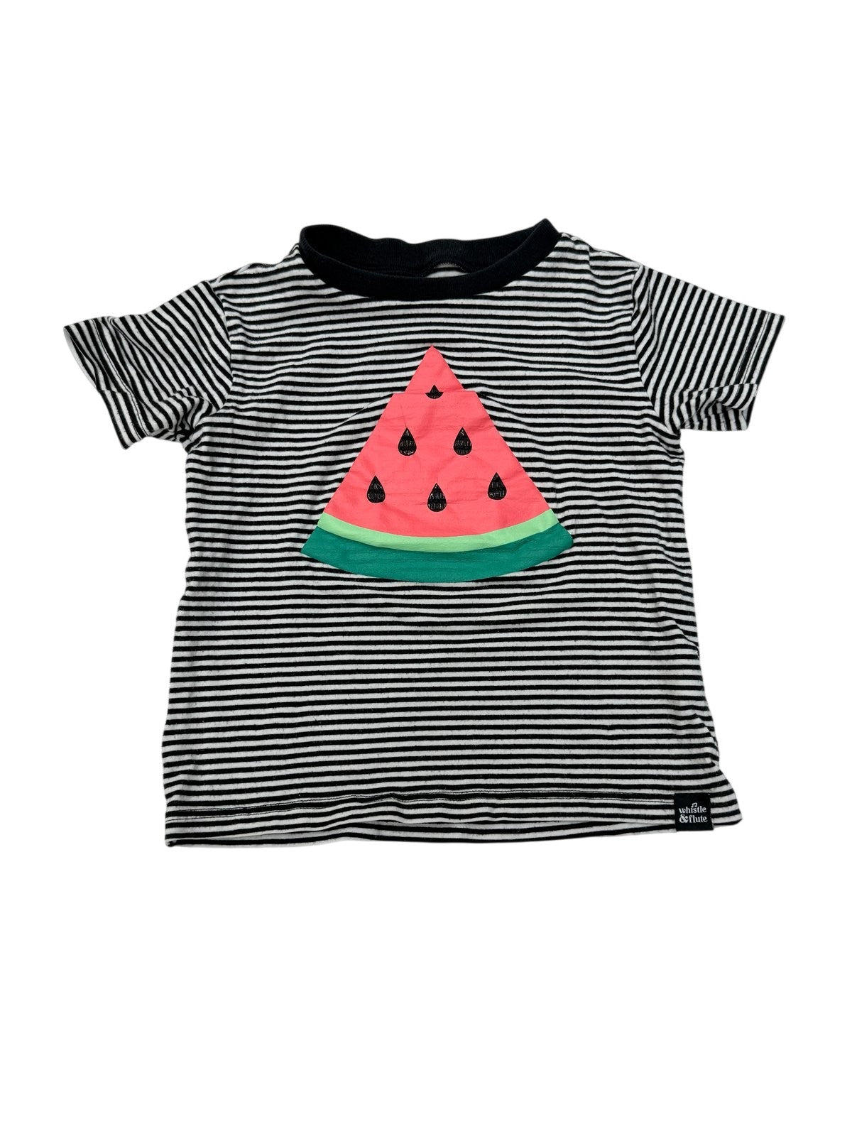 Whistle & Flute Watermelon Striped T-Shirt 2T