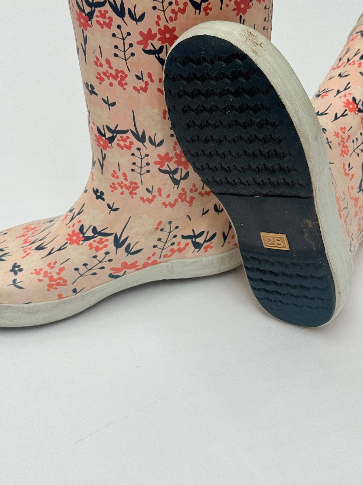 Aigle Floral Print Rain Boots Size 10.5