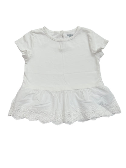 OshKosh B'gosh White Lace Peplum Top 3T
