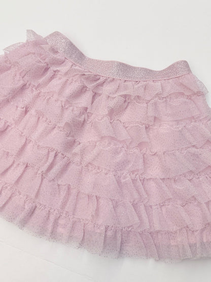 H&M Pink Glitter Tulle Ruffle Skirt 2-4Y