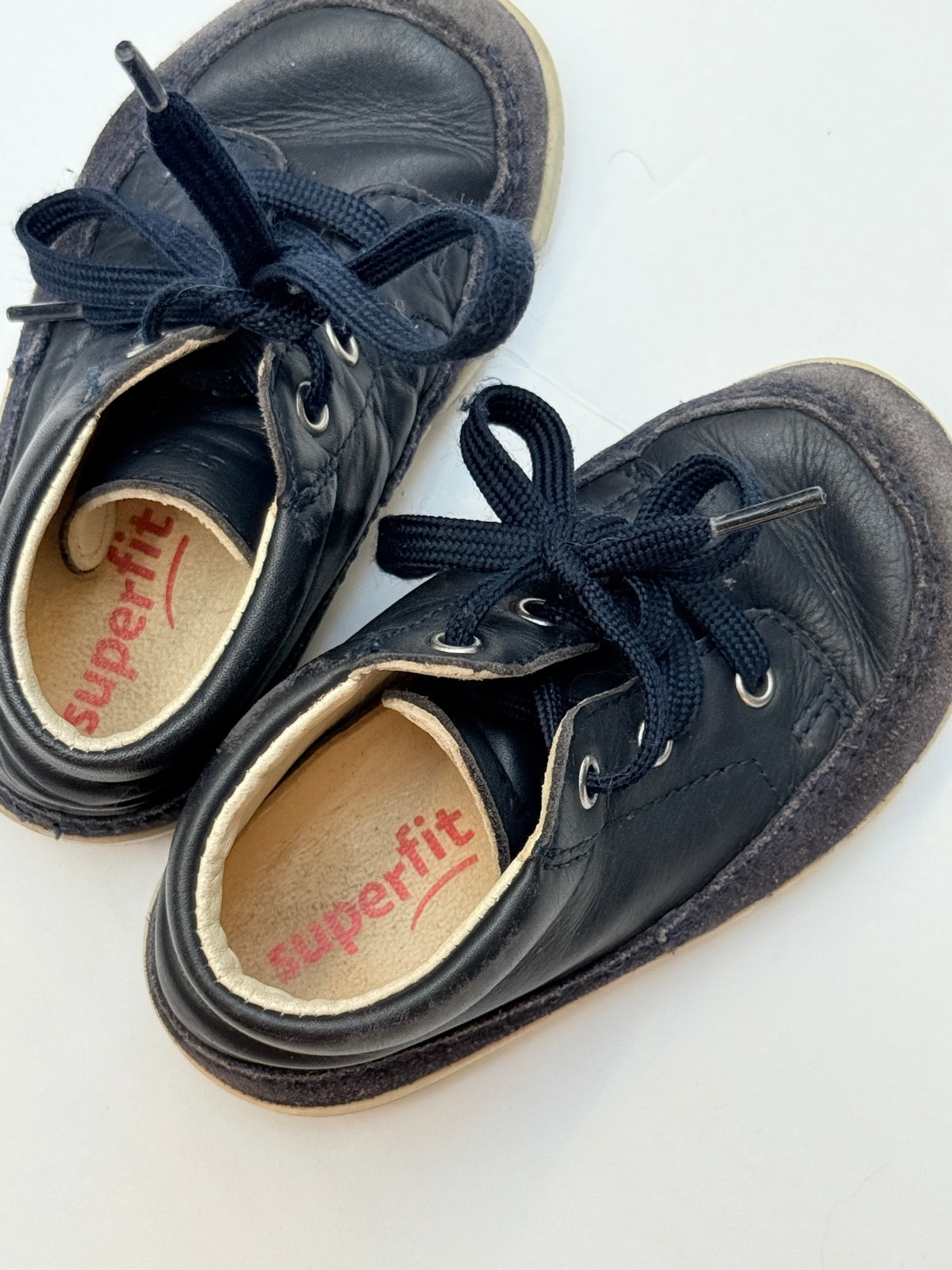 Superfit Navy Leather Ankle Boots Size 4