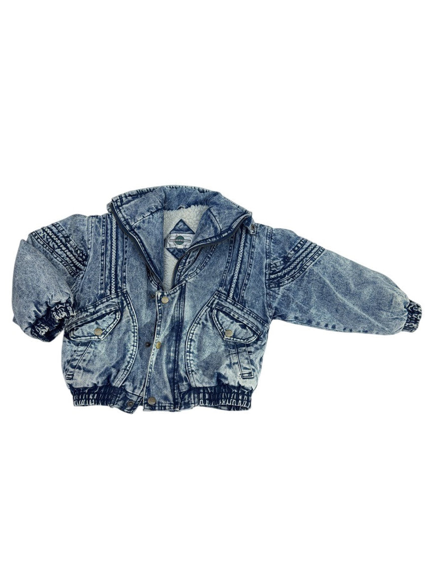 Vintage Coda Denim Sherpa Lined Hooded Jacket 6Y