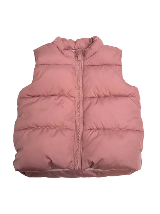 Old Navy Pink Puffer Vest 12-18M