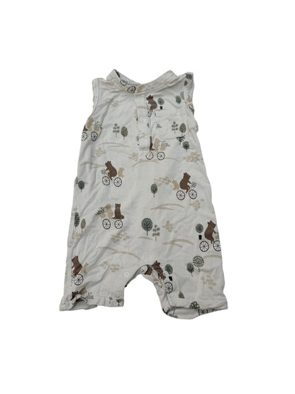 Loulou Lollipop Bear Print Romper 6-12M