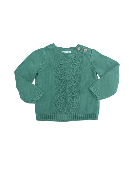Little Planet Green Cable Knit Sweater 2T