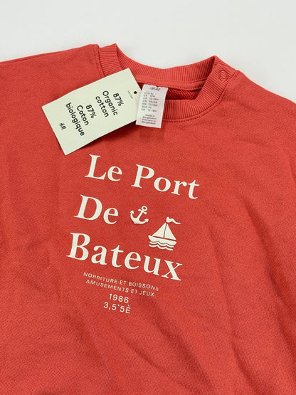 NWT - H&M Le Port De Bateux Sweatshirt 12-18M