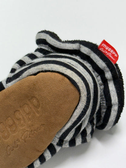 Chaussons Bébé Myggrpp Rayés Noir Gris