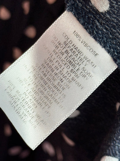 Ripe Maternity Navy Polka Dot Shirt Dress L