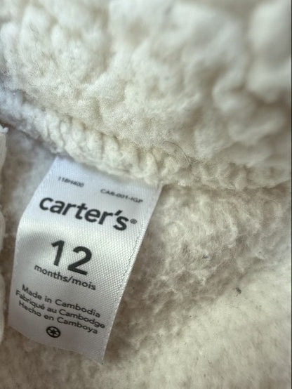 Carter's Sherpa Fleece Zip Romper 12m