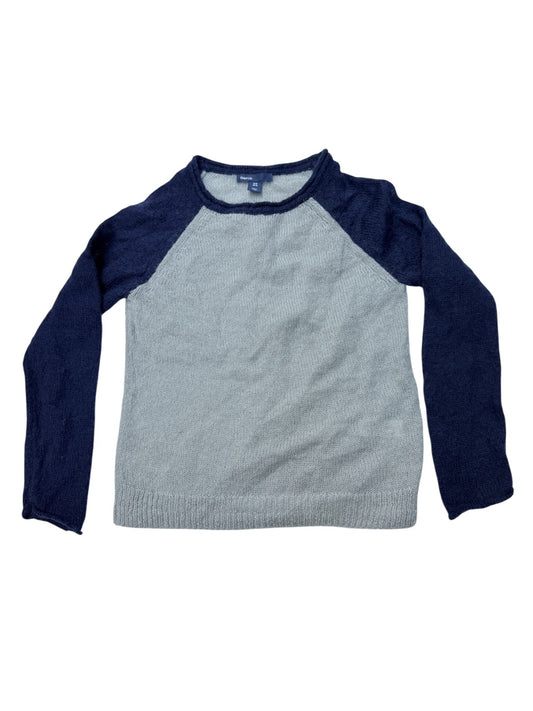 GapKids Navy Gray Raglan Sweater Size S/P (6-7) 6-7