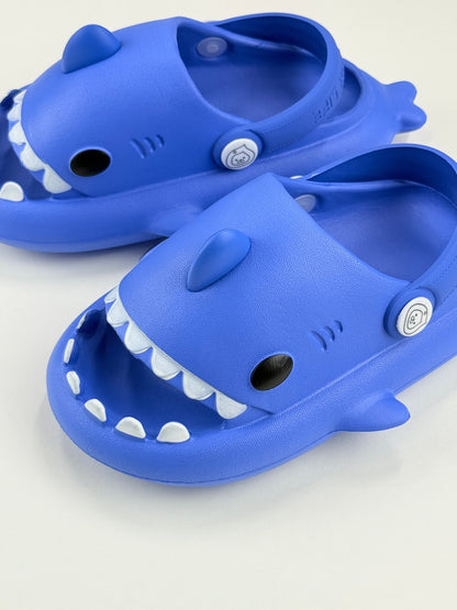 Blue Shark Clogs with Heel Strap US10.5