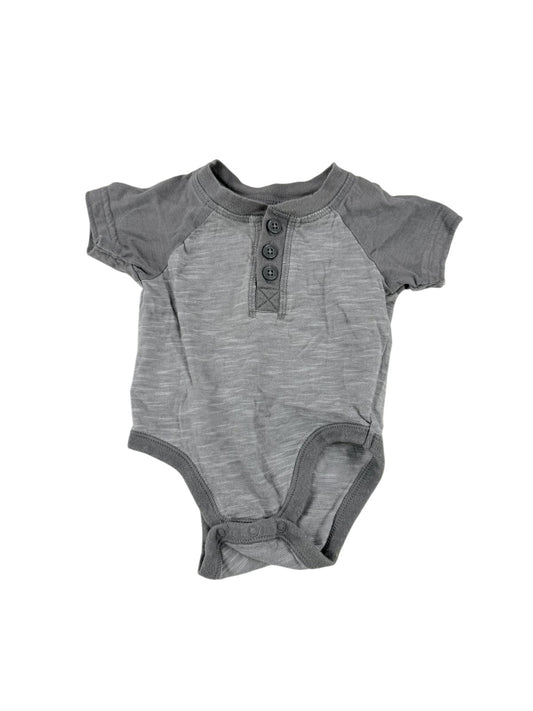 Old Navy Gray Henley Bodysuit Size 0-3M