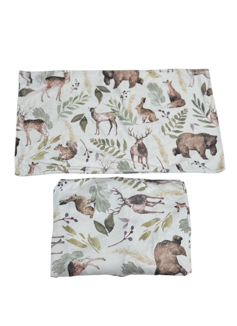 Pobi Baby Woodland Animals Crib Sheet and Pillowcase Set